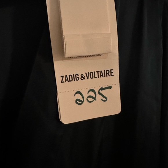 NWT Zadig & Voltaire Remember Satin V-Neck Mini Dress- Medium $345 - Picture 16 of 16